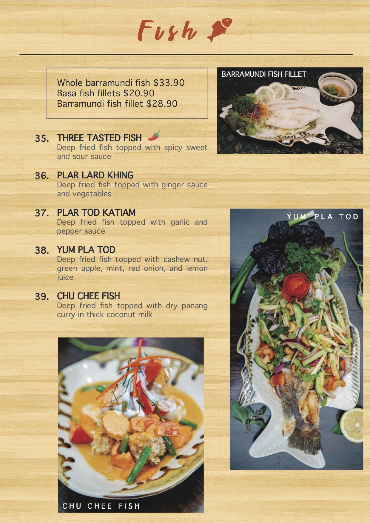 Dinner Menus – Chur Thai Restaurant